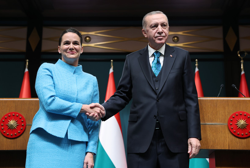 Cumhurbaşkanımız Erdoğan, Macaristan Cumhurbaşkanı Novak ile ortak basın toplantısında konuştu